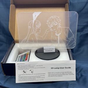 BNIB Anime 3D LED Lamp with Remote